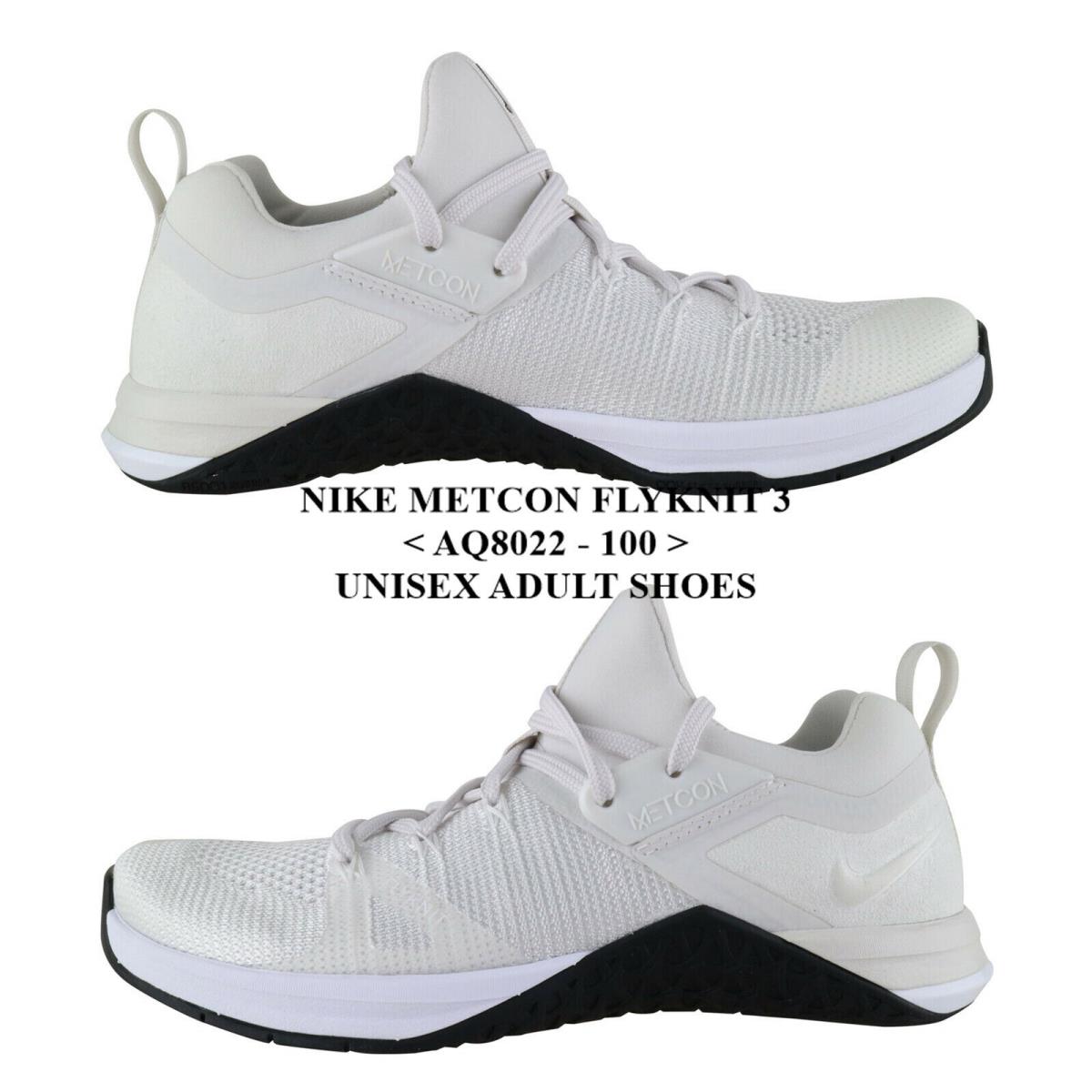 Nike Metcon Flyknit 3<AQ8022 - 100>.UNISEX Adults Athletic Shoes with Box - WHITE / PLATINUM TINT