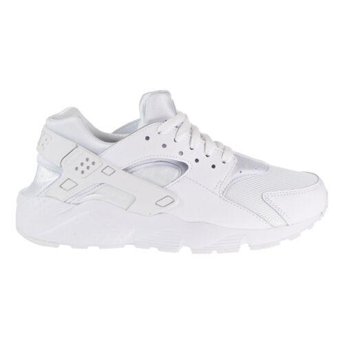 Nike Huarache Run Big Kid`s Running Shoes White-platinum 654275-110