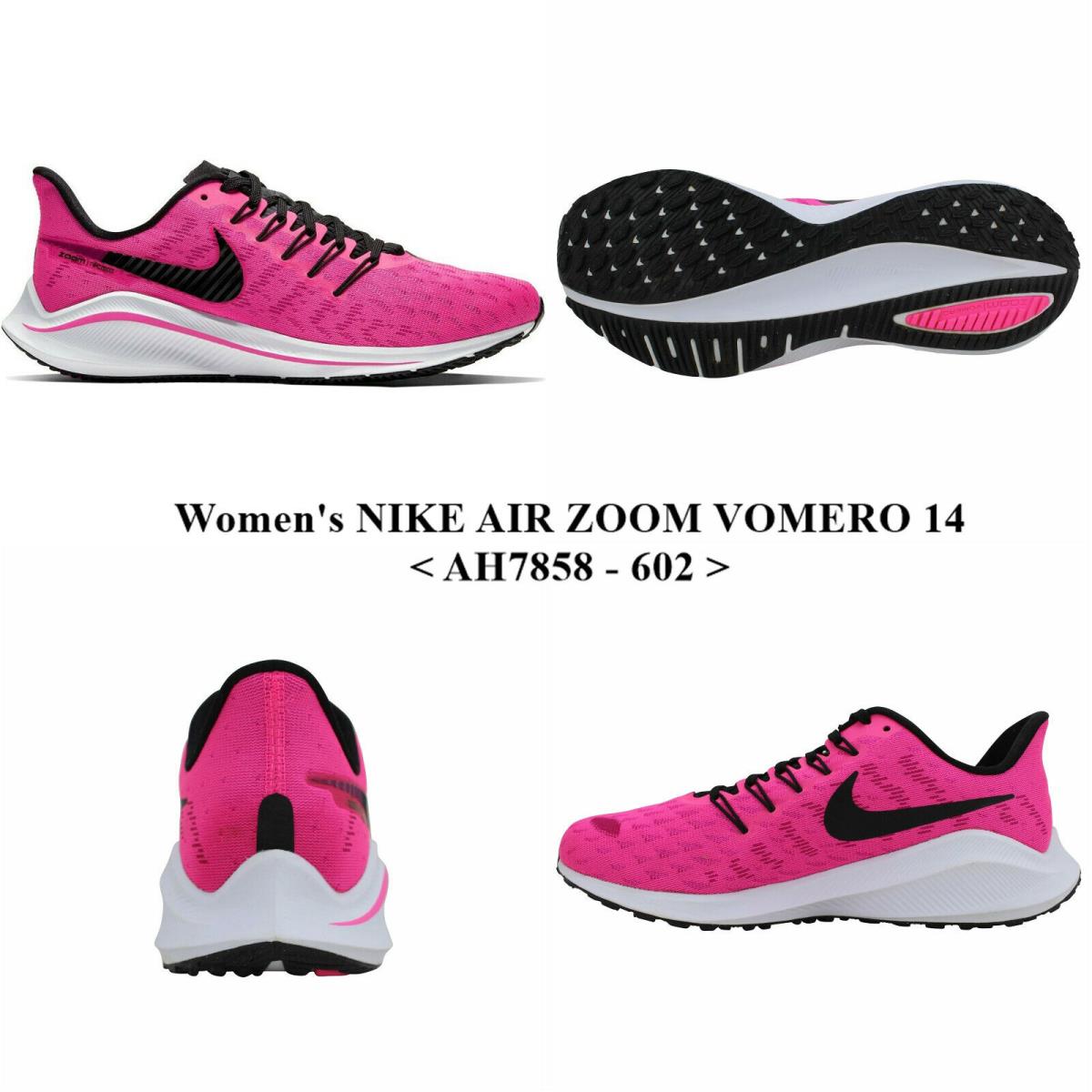 Women`s Nike Air Zoom Vomero 14 AH7858 - 602 Women`s Running Shoes - PINK BLAST/BLACK-TRUE BERRY