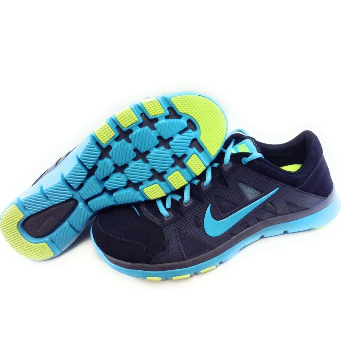 Womens Nike Flex Supreme Trainer 2 Black Gamma Blue 2014 DS Sneakers Shoes