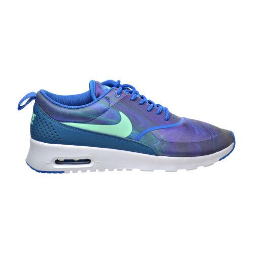 Nike Air Max Thea Print Women`s Shoes Blue Spark-green Glow 599408-405 - Blue Spark/Green Glow