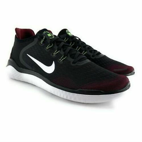 Nike Free RN 2018 Low Mens Running Shoes Maroon Black 942836-603 Multi Size