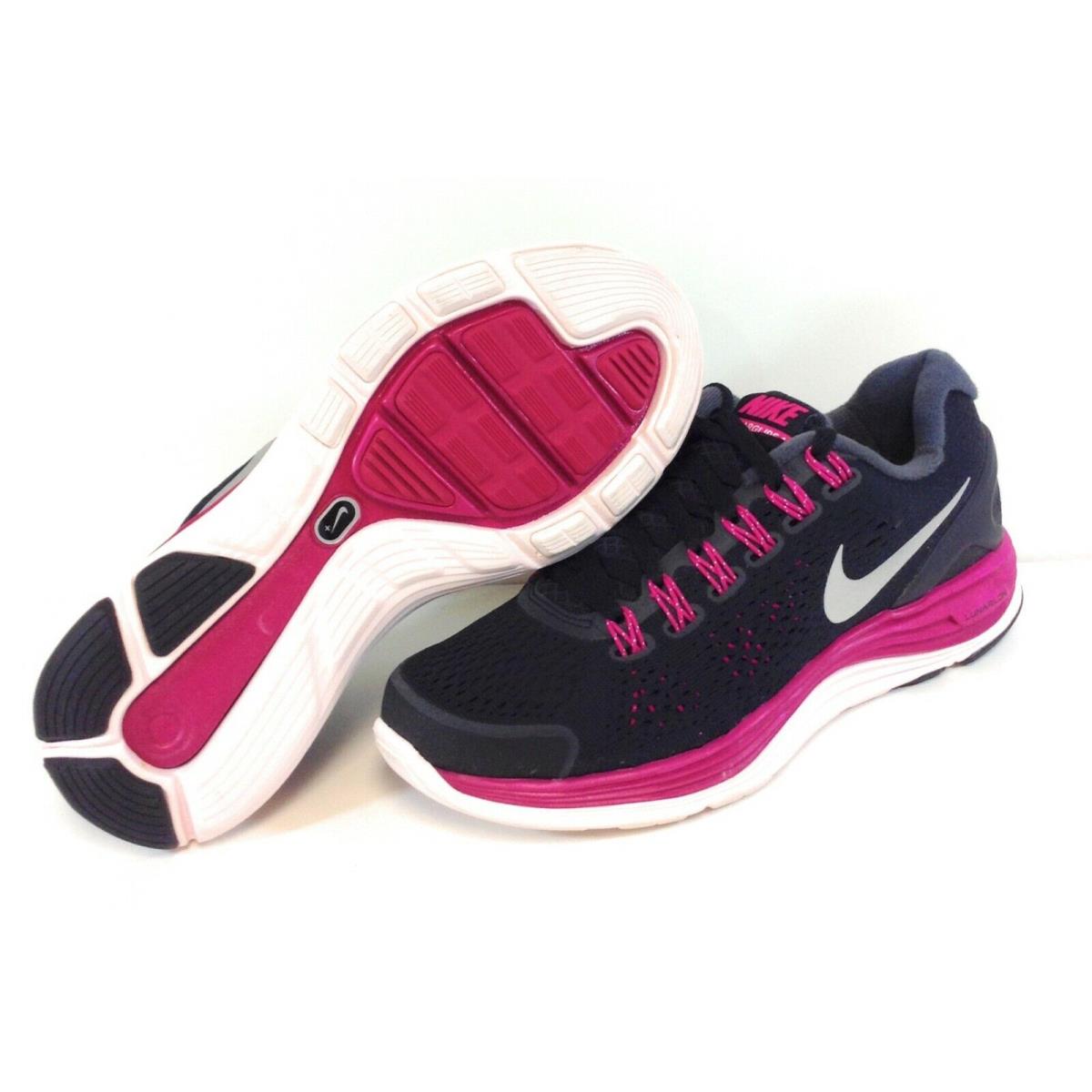 Womens Nike Lunarglide + 4 524978 006 Black Fireberry 2012 DS Sneakers Shoes - Black