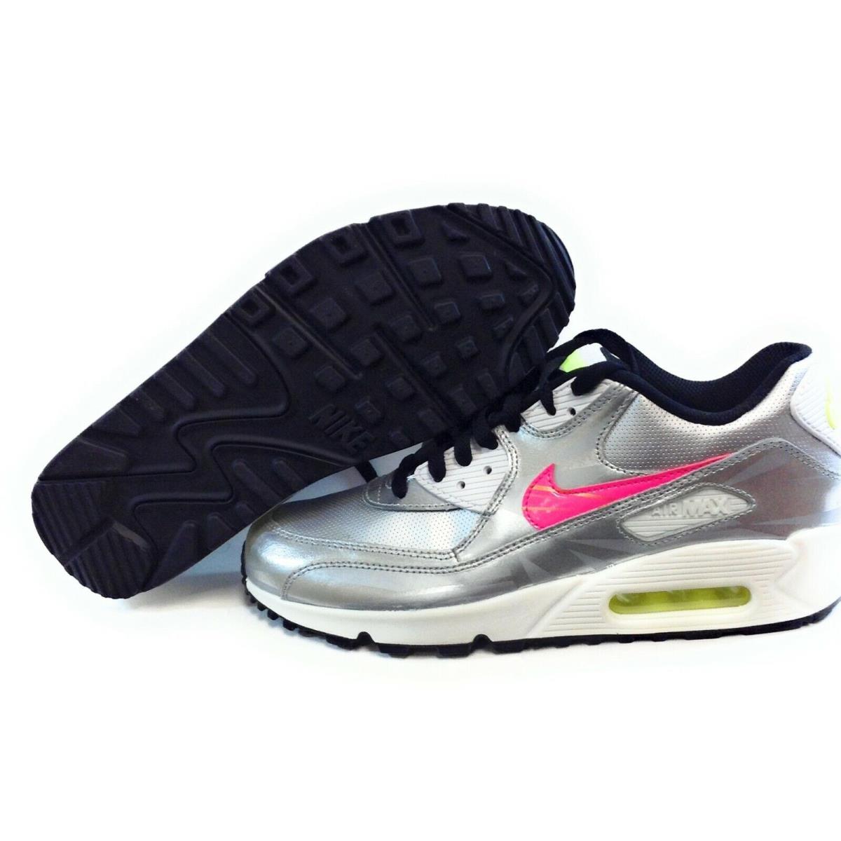 Girls Kids Youth Nike Air Max 90 FB 705392 001 Silver 2014 DS Sneakers Shoes