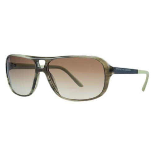 Porsche P8557-B Olive Horn Aviator Sunglasses - Olive Horn, Frame: Olive Horn, Lens:
