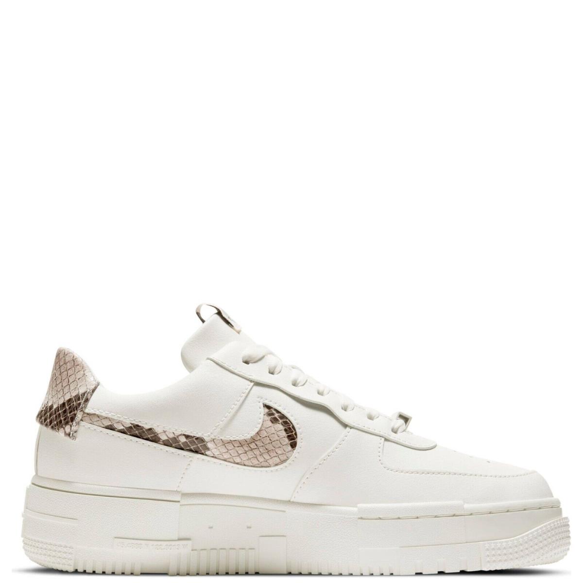 Nike Women Air Force 1 Pixel Shoes Sail Snake/desert Sand Grey CV8481-101