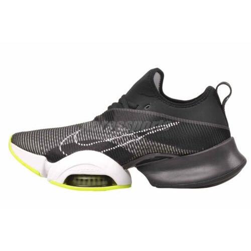 nike training air zoom superrep trainers in triple black