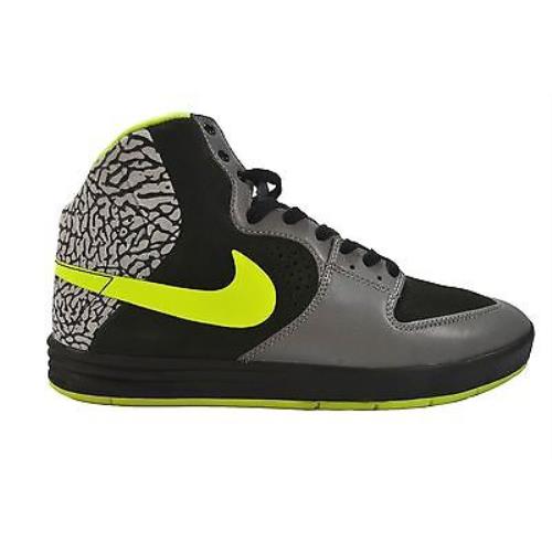Nike Paul Rodriguez 7 High Prm Metallic Silver Volt Black 339 Men`s Shoes