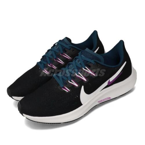 Nike Wmns Air Zoom Pegasus 36 Black White Purple Women Running Shoes AQ2210-012 - Black