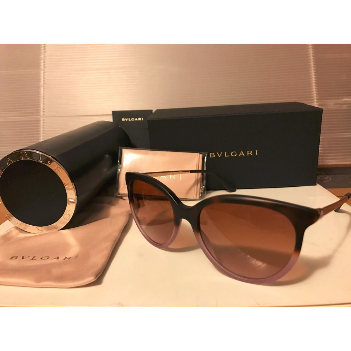 Bvlgari Diva BV8161B 5372/13 Sunglasses Havana Matte Pink / Brown Gradient