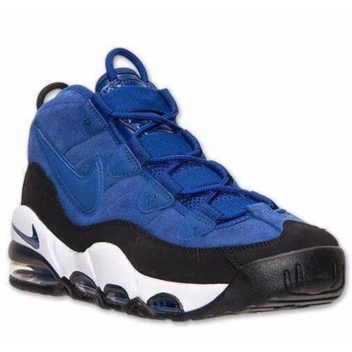 Men`s Nike Air Max Uptempo Basketball Shoes - Deep Royal Blue/Black