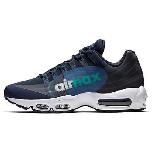 Nike Air Max 95 NS Gpx Mens Running Trainers Aj7183 Sneakers Shoes - Obsidian/White-New Slate
