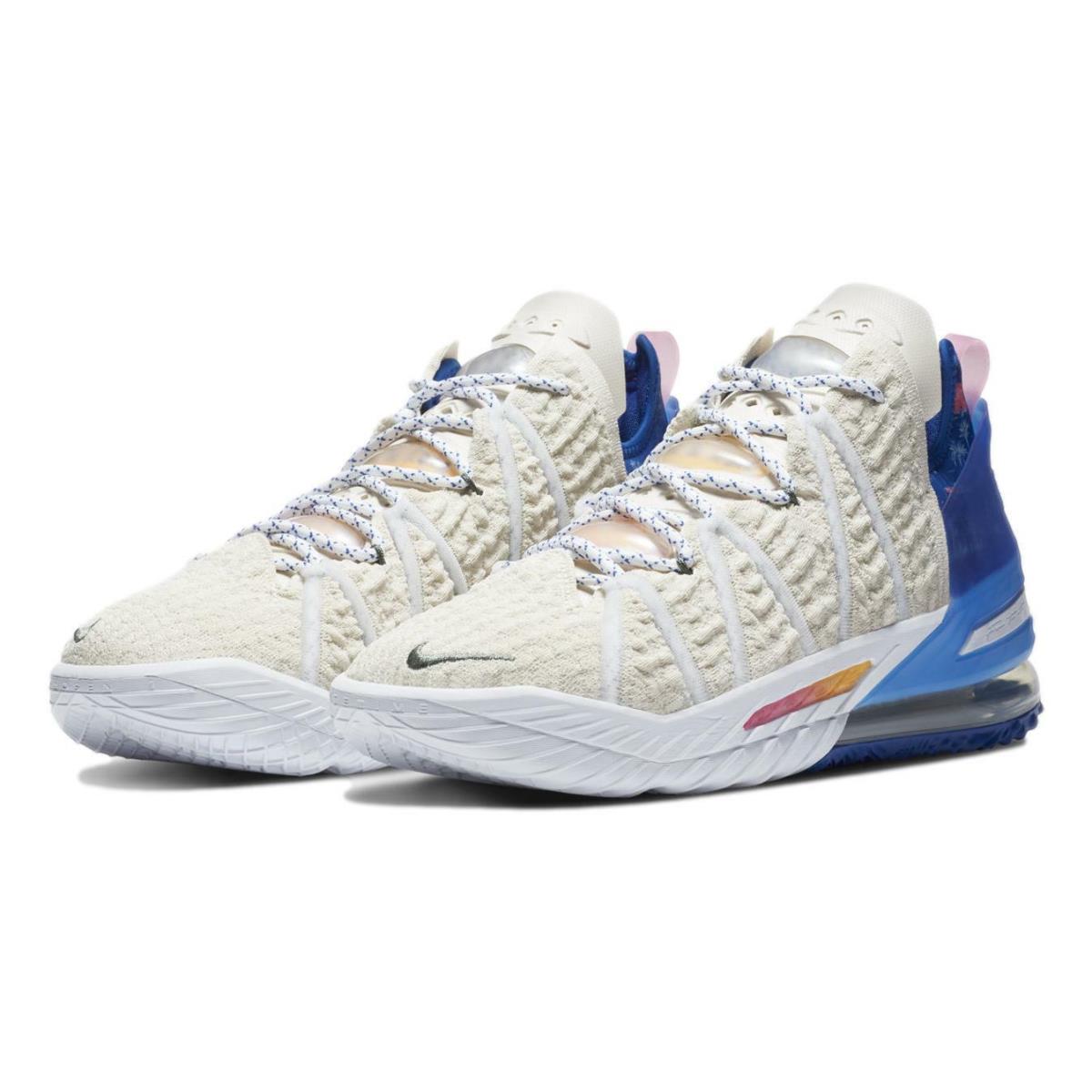 Nike Lebron Xviii 18 `los Angeles By Day` Men`s Basketball Shoes DB8148-200 - Light Cream/Pink Glow