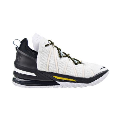 Nike Lebron Xviii 18 Home Men`s Basketball Shoes White-black-amarillo CQ9283-100 - White-Black-Amarillo