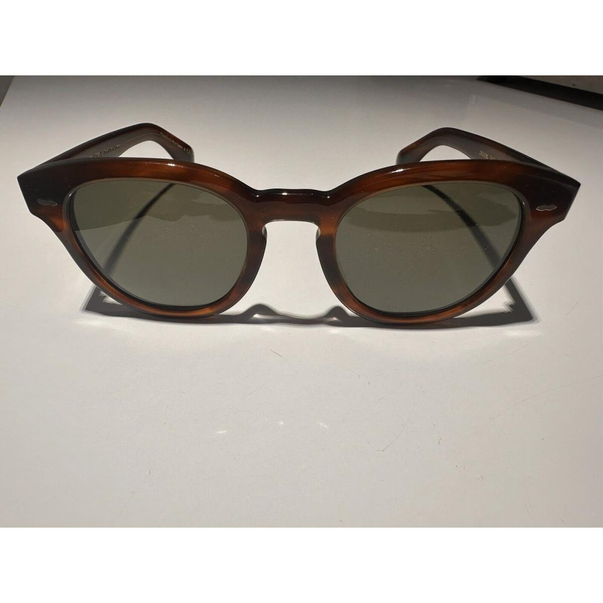 Oliver Peoples Cary Grant Polarized Sunglasses - Grant Tortoise - Frame: Brown, Lens: Green