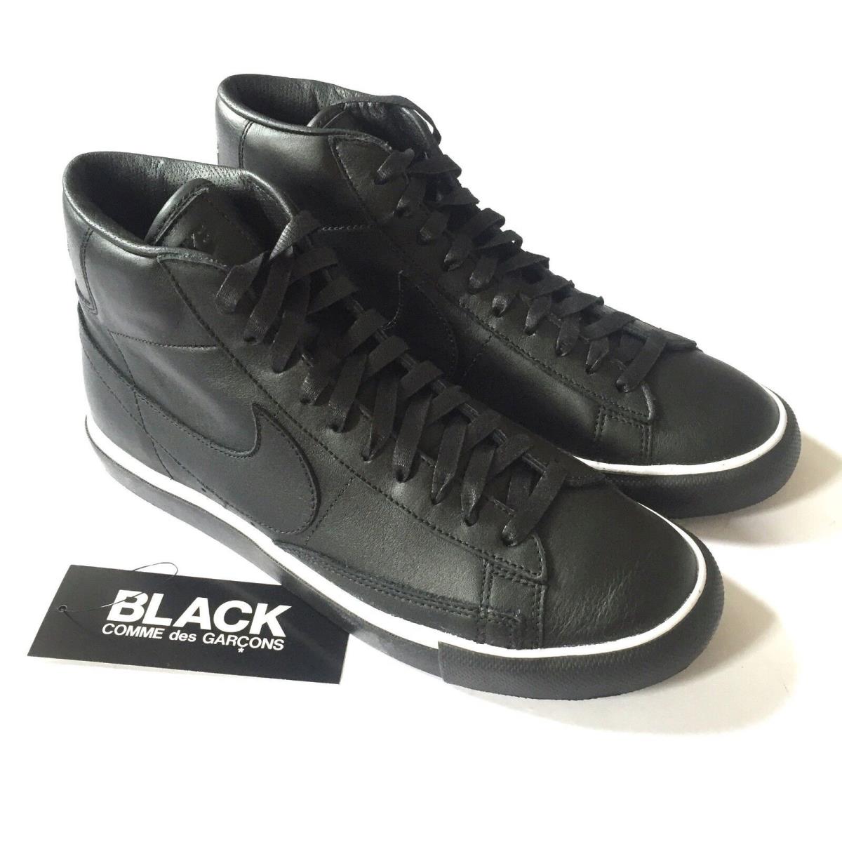 Nike Comme Des Garcons Cdg Black Blazer High Leather Sneakers Shoe
