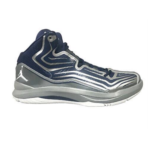 Mens Nike Jordan Aero Mania Navy/silver Basketball Shoe 552313-402