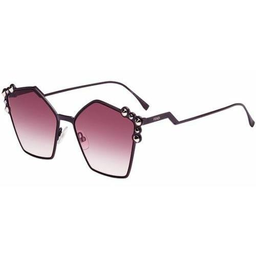 Fendi Pentagon Sunglasses FF0261 - 00T7 3X 57mm Plum / Pink Gradient Lens