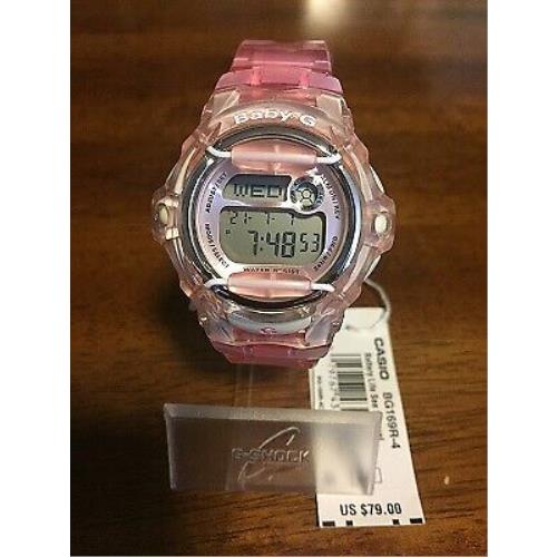 Casio Pink Baby G Watch Women`s BG169R-4 200 Water Resistant