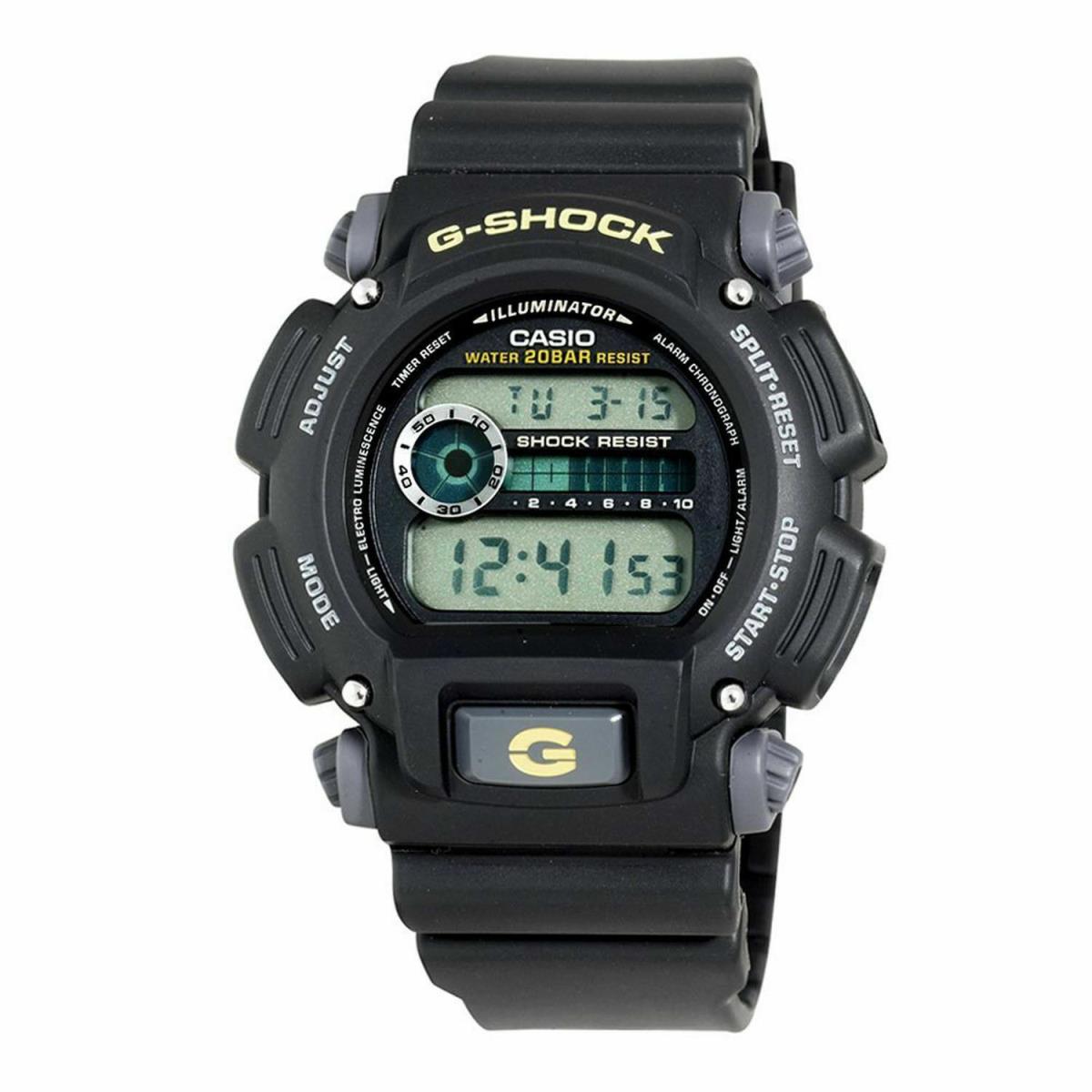 Casio G-shock Men`s Quartz Chronograph Black Resin 49mm Watch DW9052-1BCG