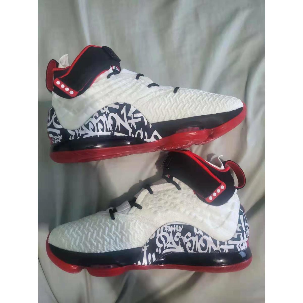 Nike shoes LeBron XVII Graffiti - White/ Black- University Red , white/ black- university red Manufacturer 1