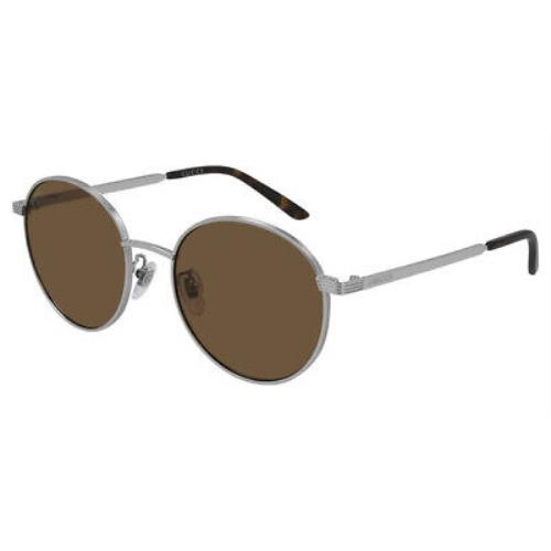 Gucci Silver Round Unisex Sunglasses