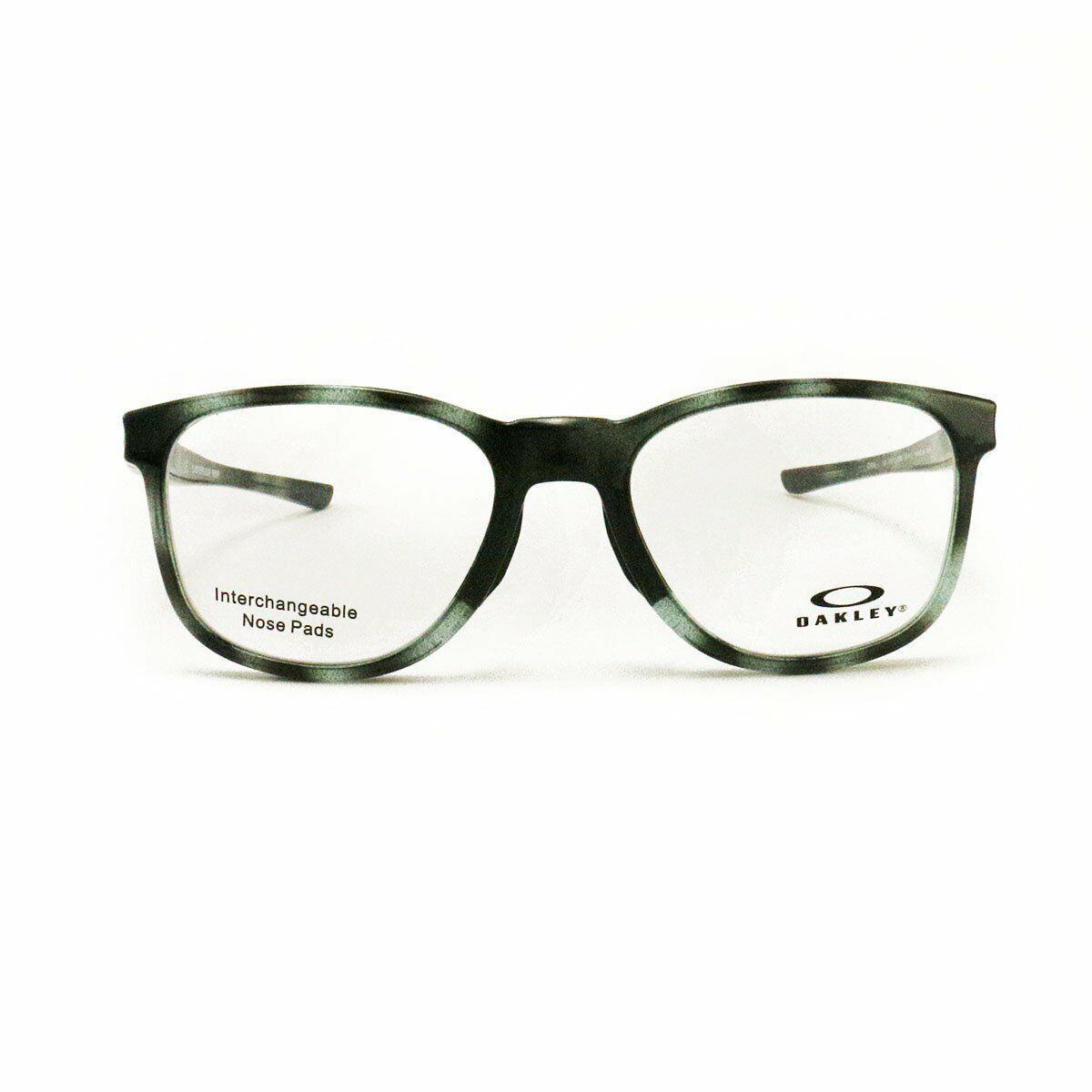 Oakley Cloverleaf Mnp Gray Tortoise Plastic Eyeglasses OX8102-0555 52-18-135 - Gray , Tortoise Frame, Clear Lens