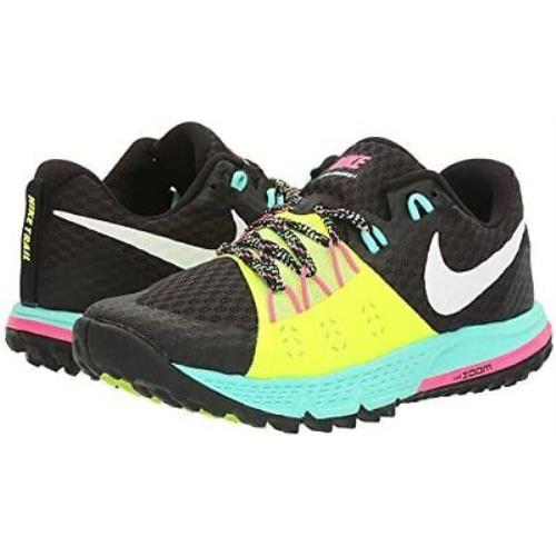 Nike Women`s Air Zoom Wildhorse 4 Running Shoes Black/turquoise 5 B M US