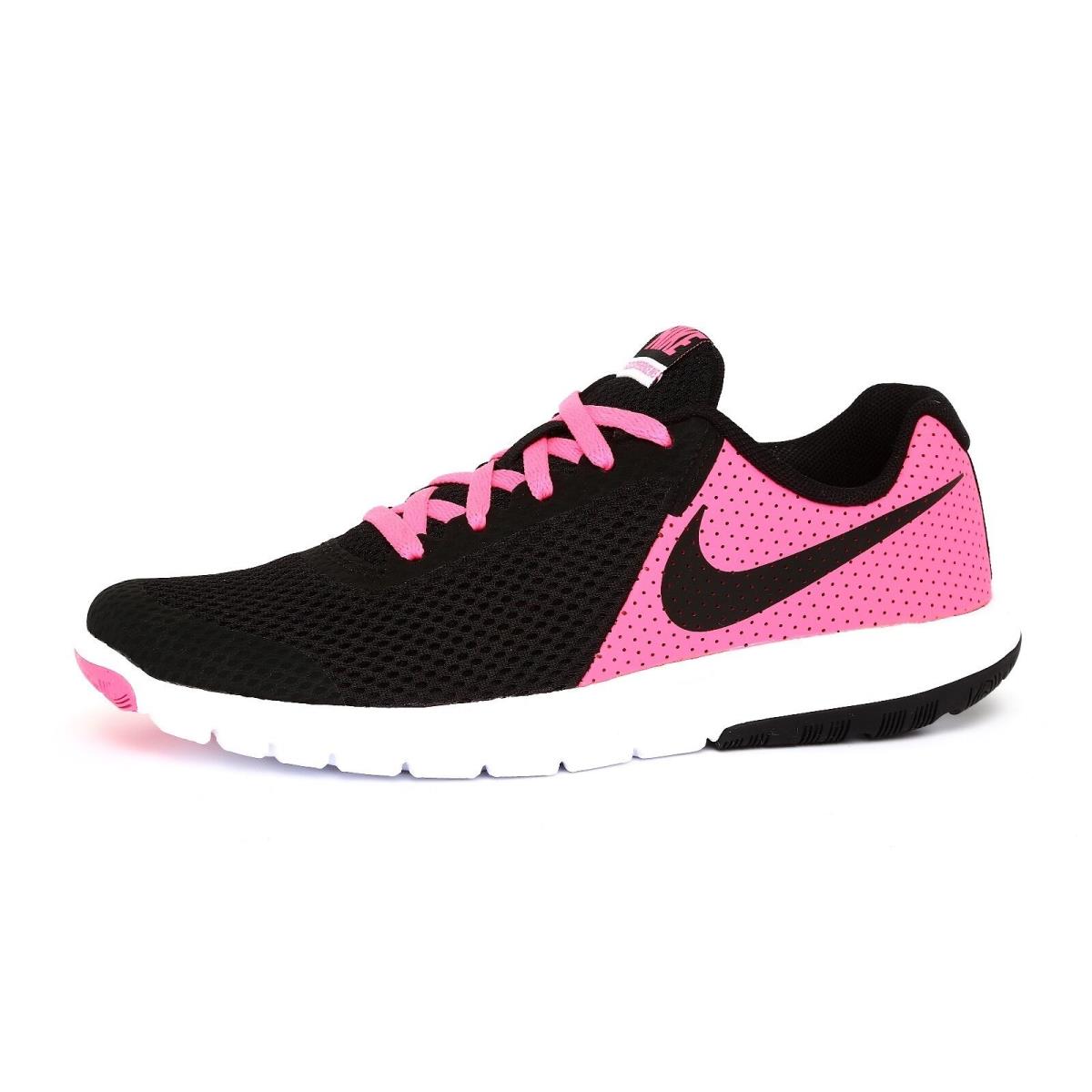 Nike Flex Experience Girls Pink Black Running Shoes N4458 Youth Size 5.5 Y - Multicolor