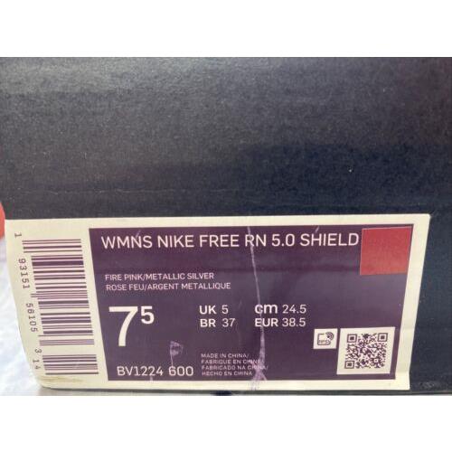 Nike shoes Free - Fire Pink/Black/Metallic Silver 8