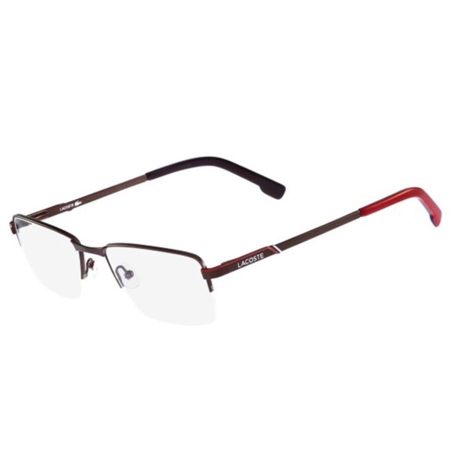 Lacoste L2221 210 55mm Brown Unisex Metal Eyeglasses Ophthalmic Rx Frame - Brown, Frame: Brown