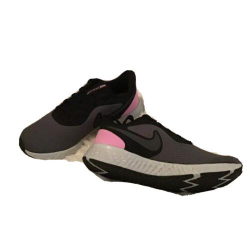 Nike Women`s Revolution 5 Wide Running Shoe Size 5 - Black/Psychic Pink-dark Grey