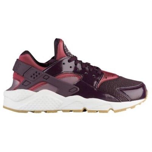 Nike Air Huarache Run Womens 634835-609 Port Wine Taupe Running Shoes Size 5
