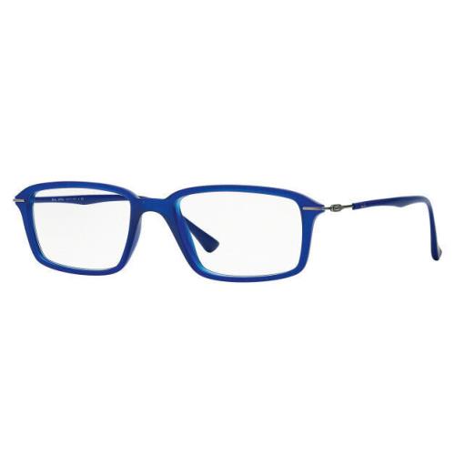 Ray-ban Rectangular Blue Frame Clear 53MM Men`s Eyeglasses RX7019 5242