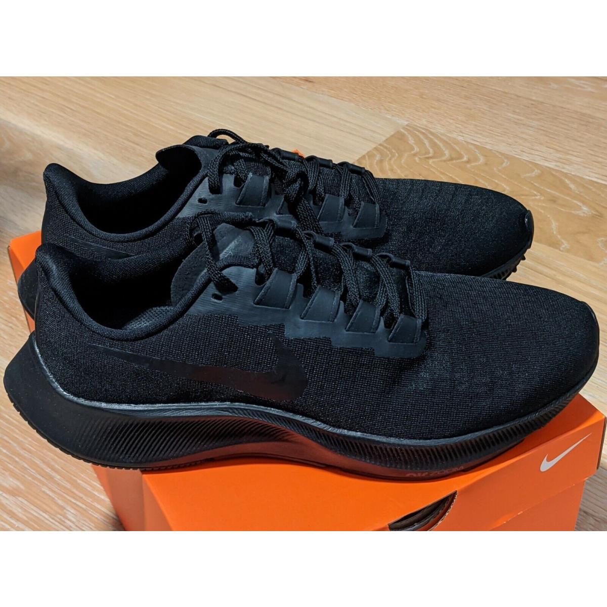 Nike Air Zoom Pegasus 37 Running Shoes BQ9646-005 Black/black/dk Smoke Grey 10