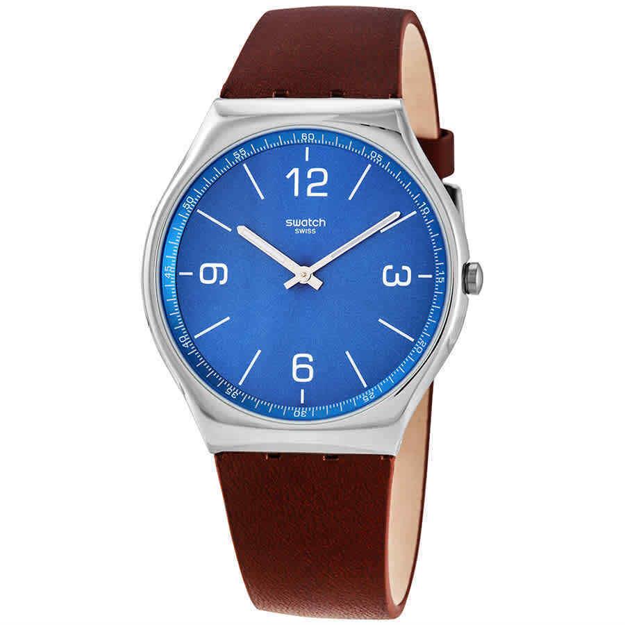 Swatch Skinwind Sun-brushed Blue Dial Men`s Watch SS07S101