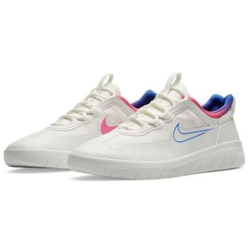 Nike SB Nyjah Free 2 T Huston Zoom Air Skate Shoes Mens Size 14 CU9220 100 Tokyo - White , Summit White/Pink Blast/Racer Blue Manufacturer