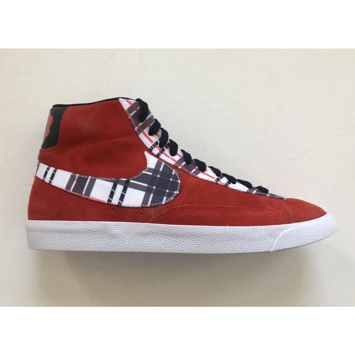 nike blazer red plaid