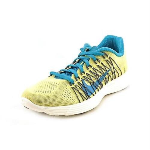 Nike Women`s Lunarlon Fitsole Running Shoes Size 5 B M US - Blue/Yellow
