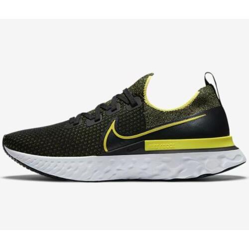 Nike shoes Infinity Run Flyknit - Black , Black/White/Anthracite/Sonic Yellow Manufacturer 0