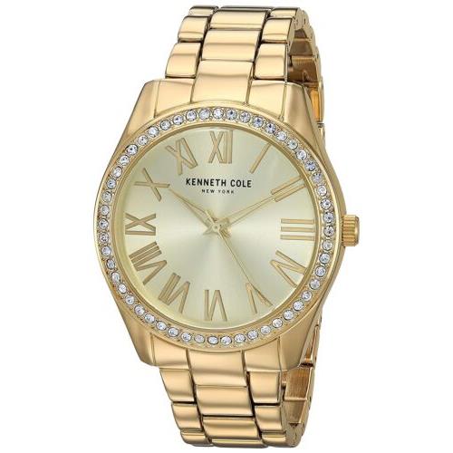 Kenneth Cole KC50664001 Analog Gold Tone Stainless-steel Crystal Women`s Watch