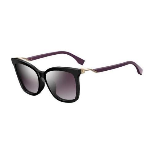 Fendi FF0244/F/S 0LHF/QR Sunglasses Opal Burgundy / Brown Violet Gradient