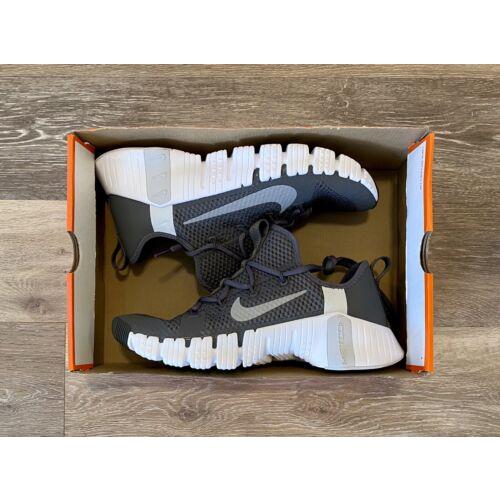 Nike Free Metcon 3 Iron Grey White Training Shoes CJ0861 017 Men`s Size 10.5