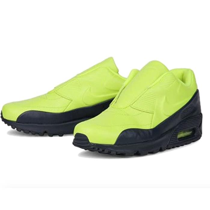 Nike Sacai x Lab Air Max `90 Slip-on Women`s Shoes Volt/obsidian Sz 5 - Volt Obsidian