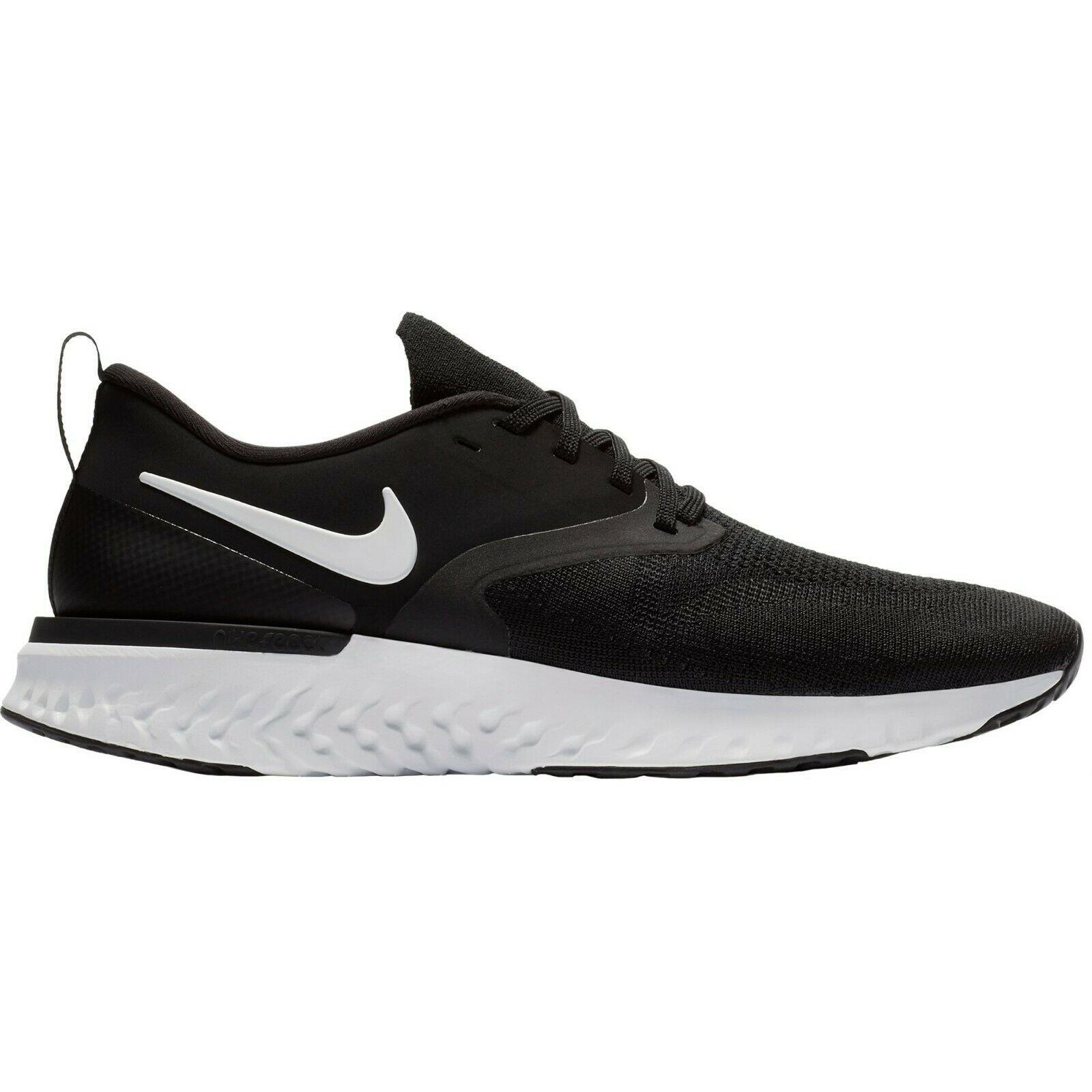 Nike Men`s Odyssey React Flyknit 2 Running Shoes AH1015 010 Size 14 - Black White