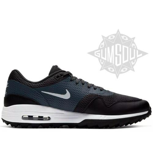 Nike Air Max 1 G Golf Shoes Black White Anthracite CI7576 001 sz 10
