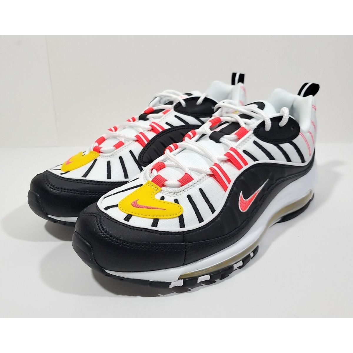 nike air max 98 black white yellow crimson