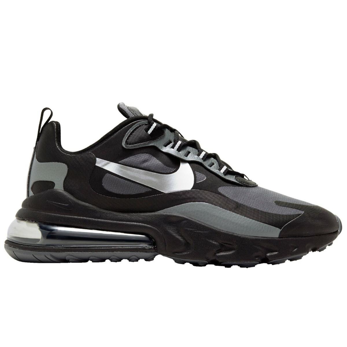 Nike Air Max 270 React Winter Mens CD2049-001 Black Silver Grey Shoes Size 7.5