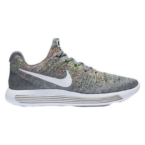 Nike Lunarepic Low Flyknit 2 Womens 863780-003 Grey Multicolor Shoes Size 5.5
