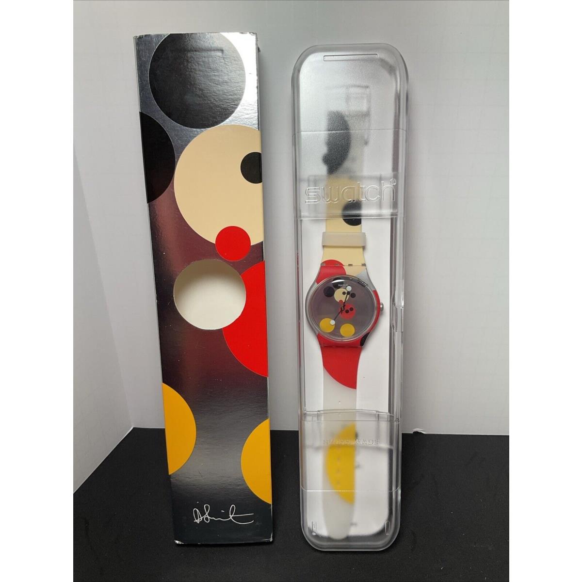 Swatch X Damien Hirst Disney Mickey Limited Edition Watch SUOZ290S W Receipt